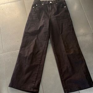 AMO black Frieda Wide-Leg Jeans